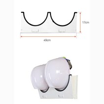 건설현장 철제 이름표라벨링 안전모 정리걸이 거치대 2구 깔금한 안전모걸이, 1개
