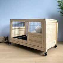 토끼집 원목 하우스 이동식 친칠라 사육장 은신처