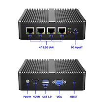 미니pc 팬리스 미니 PC 4 인텔 2.5G LAN 스위치 셀러론 J4125 4x2500M i225 Nic 미니 라우터 서버 ESXI HD-, 03 No System_02 AU, 03 8GB DDR4 256GB SSD
