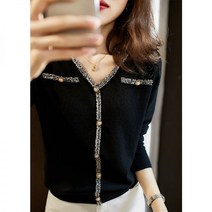 겨울니트티셔츠 대외 무역 수출 유럽 상품 이탈리아 유명 여성 의류 잉여 싱글 컷 테일 작은 향기로운 바람 술 가장자리 스웨터 110771
