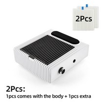 소형 가정용 미니 이동식 목공 네일 집진기 흡입기 흡착식 드릴분진 먼지제거 2022 new 80w 진공 청소기 강력한 흡입 대형 표면 매니큐어 기계 아트 살롱 도구, EU 플러그 220-240v, 화이트 2개