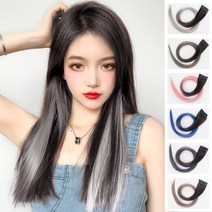 시크릿 투톤 헤어 브릿지 트윙클 붙임 머리 피스 발레아쥬 옴브레 부분 가발, 투톤상아