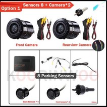 화물차후진벨 트럭 24V 백부저 후진경고음 지게차후방감지기 굴삭기 후방경보기 Koorinwoo 차량용 주차 센서 용 지능형 시스템 864 Parktronics 후면보기 카메라 전, Option 1+Black Sensors