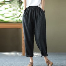 TQ 여자 린넨 와이드 밴딩 팬츠 TQ0388