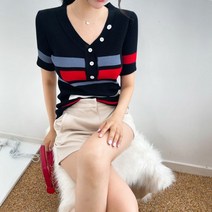 베이시코 / 컬러스퀘어 골지단추니트