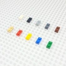 요고요 레고 호환 부품 커스텀 벌크 브릭 블럭 타일 플레이트 100G 소포장 패키지, [플레이트 1 x 2] 초록색 100G