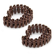 AUEAR 2 Pack 40 Inch Miniature Fence Fairy Garden Fence Ornament Brown Wood Decorative Ornament Fen, 1