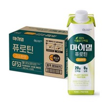 웰라이프 영양보충 대상웰라이프 마이밀 식물성 단백질 100% 마시는 퓨로틴 고소한맛 (250ml x 24팩) 1box 고단백 간식 노인식 영양균형식 체중조절, 17set