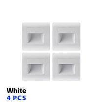 벽 램프 PIR 모션 센서 계단 빛 AC85265V 텝 복도 조명 실내 장식, 4pcs White, CHINA, Sensor + COLD WHITE