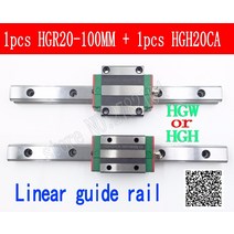 선형 가이드 레일 길이 100mm 1PC 블록 캐리지 HGH20CA HGH20 HGW20CC CNC 부품, [01] 100mm, [01] HGH20CA