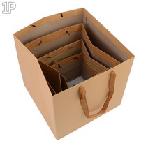 ZENY 정사각 크라프트 쇼핑백 도시락쇼핑백 10개 양주쇼핑백, 단일사이즈