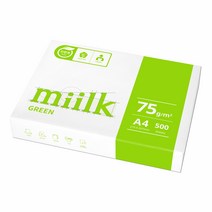 친환경 밀크 그린 A4용지 75g 1권(500매), 단품