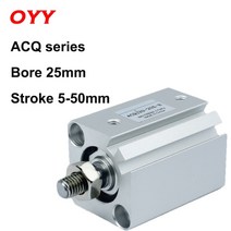 유압톱링크 Acq25 공압 실린더 자기 보어가있는 복동 25mm 스트로크 5 50mm, acq25x50-s, b(외부 스레드)