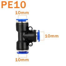 플라스틱파이프 PVC배관자재 PE 에어 공압 피팅 슬립 락 방향 플라스틱 워터 호스 튜브 퀵 개, 16.PE-10 - 1000 PCS