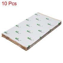 자동차 천장 방음 스펀지 흡음 엠보싱 차음재 10pcs 2mm 두꺼운 사운드 데드너 단열 매트 패드 댐핑 자기 접착 데드닝 도어 지붕 바닥 사운드 배리어, 10 개 400x250mm