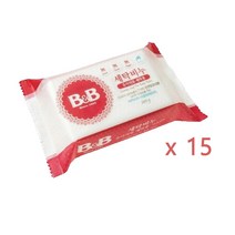 비앤비 세탁비누 유아의류 아카시아 200g, 15개