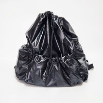 메탈릭 주름 듀얼 스트링 백팩