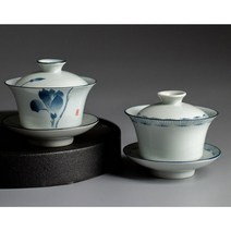 [해외직구] 청아한 연꽃 개완/다기 찻잔 중국다기 다도, C타입