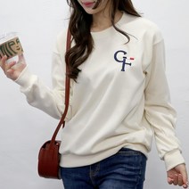 여자친9 [당일발송] 래터링 볼륨자수 빅사이즈(S~2XL) 소프트 맨투맨-26칼라