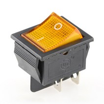 KCD4 로커 스위치 ON-OFF 2 위치 4 핀/6 핀 전기 장비 조명 전원 16A 250VAC/ 20A 125VAC, 05 yellow_01 4 Pin