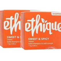 에티크 Ethique Shampoo Bar 볼륨 헤어 스위트 & 스파이시 샴푸 바 110g, 2팩