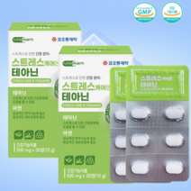 스트레스케어엔 테아닌 수험생 집중력강화 긴장완화 500mgx30정 60정, 30정, 2개