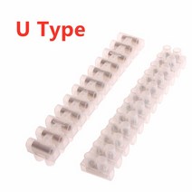 U H 유형 12 위치 플라스틱 배리어 터미널 스트립 블록 나사 연결 전기 배선 3A10A 용 1 개, 02 U type, 02 6A