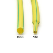 1 미터 직경 1 2 3 4 5 6 7 8 9 10 12 14 16 20 25 30 40 50 mm 열 수축 튜브 21 폴리올레핀 열 케이블 슬리브 절연, Yellow Green+4mm+1 Meter