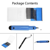 디버링툴 끌 갈고리 스크레이퍼 1 세트 NOGA NB1100 용 Burr 핸들 BS1010 Blad 트리밍 10 블레이드 Neaten 디버링 헤드 커터 도구, [01] As Pictures, 01 As Pictures