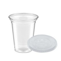 워너비커피 테이크아웃 아이스컵 490ml (16온스)   평형뚜껑 세트, 1세트, 100개입
