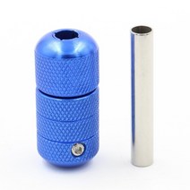 22mm 자동 잠금 문신 그립 알루미늄 합금 핸들 백 스템 및 기계용 비명 공급 세트 1 개, 02 Silve