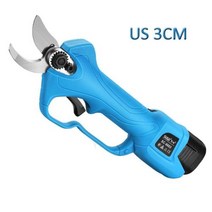 전동전지가위 감따는기구 다목적 21m 긴 막대 220V 무선 정원 가위 정리기 30mm 최대 절단 전지 나뭇가지 커터 전기 전정 배터리 2 개, US Plug