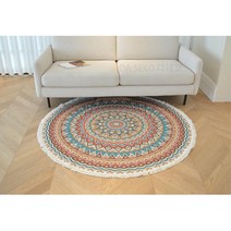 원형카페트 양탄자 모로코 보헤미안 사계절 거실 식탁