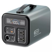 인산철파워뱅크 캠핑용배터리 올인원 파워뱅크 220v 230v 휴대용 발전소 1100wh 태양열 발전기 1200w (피크 2000w) ac 콘센트 백업 배터리 팩 cpap 야외, 없음