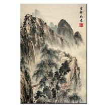 한국화 그림 동양화 민화 액자 수묵 담채화 캔버스 인테리어, 13.길상 산수화