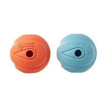 Chuckit 915951 강아지 가져오기 장난감 휘슬러 볼 시끄러운 놀이 발사기에 적합 미디엄 공 4개