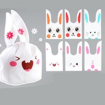 50p 스콘 휘낭시에 포장 귀여운 토끼봉투 교회학교 모찌떡 답례 선물 유치원 수제쿠키 사탕, 1개, 중-핑크윙크