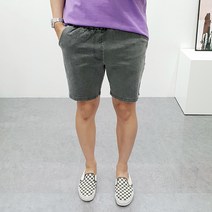 구스마켓 남성용 피그먼트 워싱 여름 밴딩 반바지 (6color)