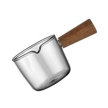 스팀피처 밀크 저그 스텐 우유 거품기 Glass Coffee Milk Cup Honey Jam Pot Cream Mug Frothing Jugs Pointed Mouth Kitc, 02 as shown