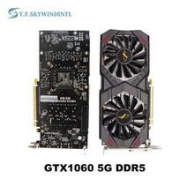 데스크탑 그래픽 카드 GTX 1060 3GB 5GB 6GB 192Bit GDDR5 GPU 비디오 nVIDIA geever 게임용 더블 팬 포함, 02 1060 5g