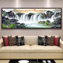 보석십자수 산수화 풍경원형비즈 큐빅 전체수 집들이 선물용 인테리어, 개, 150 * 50 cm