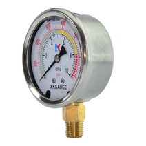 압력계 압력 측정 경제적 인 60MM 유압 게이지 최대 1000BAR 15000psi, 0-0.6Mpa