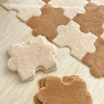 모던 DIY 퍼즐 바닥 매트 따뜻한 벨벳러그