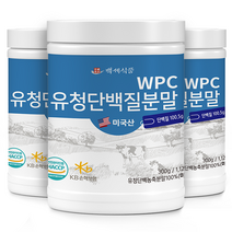WPC유청단백질분말100% 300g통 미국산 HACCP 인증제품, 3통, 300g