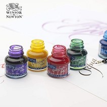 윈저앤뉴튼 캘리그라피 잉크 30ml, 283 Gold 레드캡