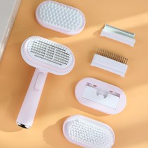 위러브 강아지 고양이 죽은털제거 목욕 실리콘 빗, 블루