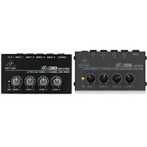 Behringer MICROMIX MX400 4채널 라인 믹서 초소형 스테레오 헤드폰 앰프, 헤드폰 증폭기 및 번들
