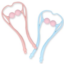 실리콘 목 마사지기 세트(블루 핑크 1세트), 블루,핑크x1세트