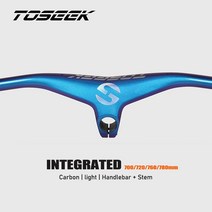 카본핸들바 풀 카본 MTB 통합 핸들 바 스템 경량 산악 자전거 700/720/760/780mm 70-100mm 부품, [02] 70mm-720mm