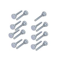 Uxcell M4x25mm 플랫 널링 헤드 완전 스레드 엄지 나사 볼트 패스너 15개